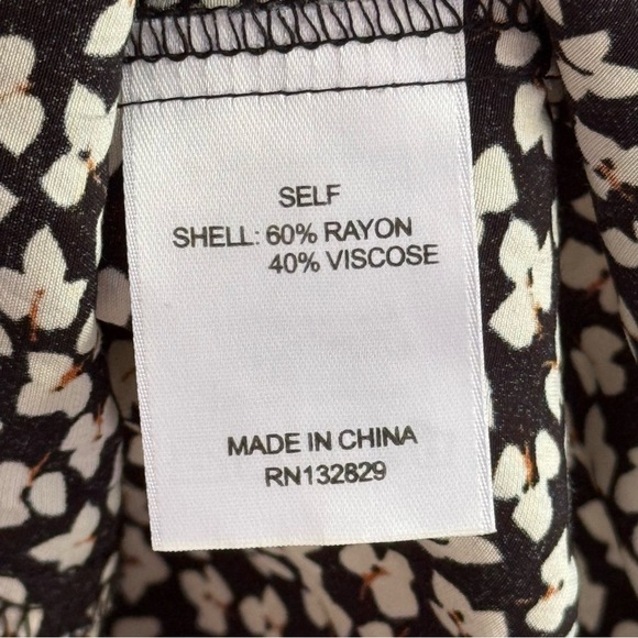 Revolve LPA backless dress mini small leaves viscose blend size S black white - Picture 9 of 11